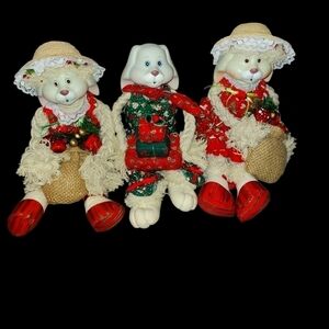 House Of LLoyd Christmas Around the  World Bunny Shelf Sitters